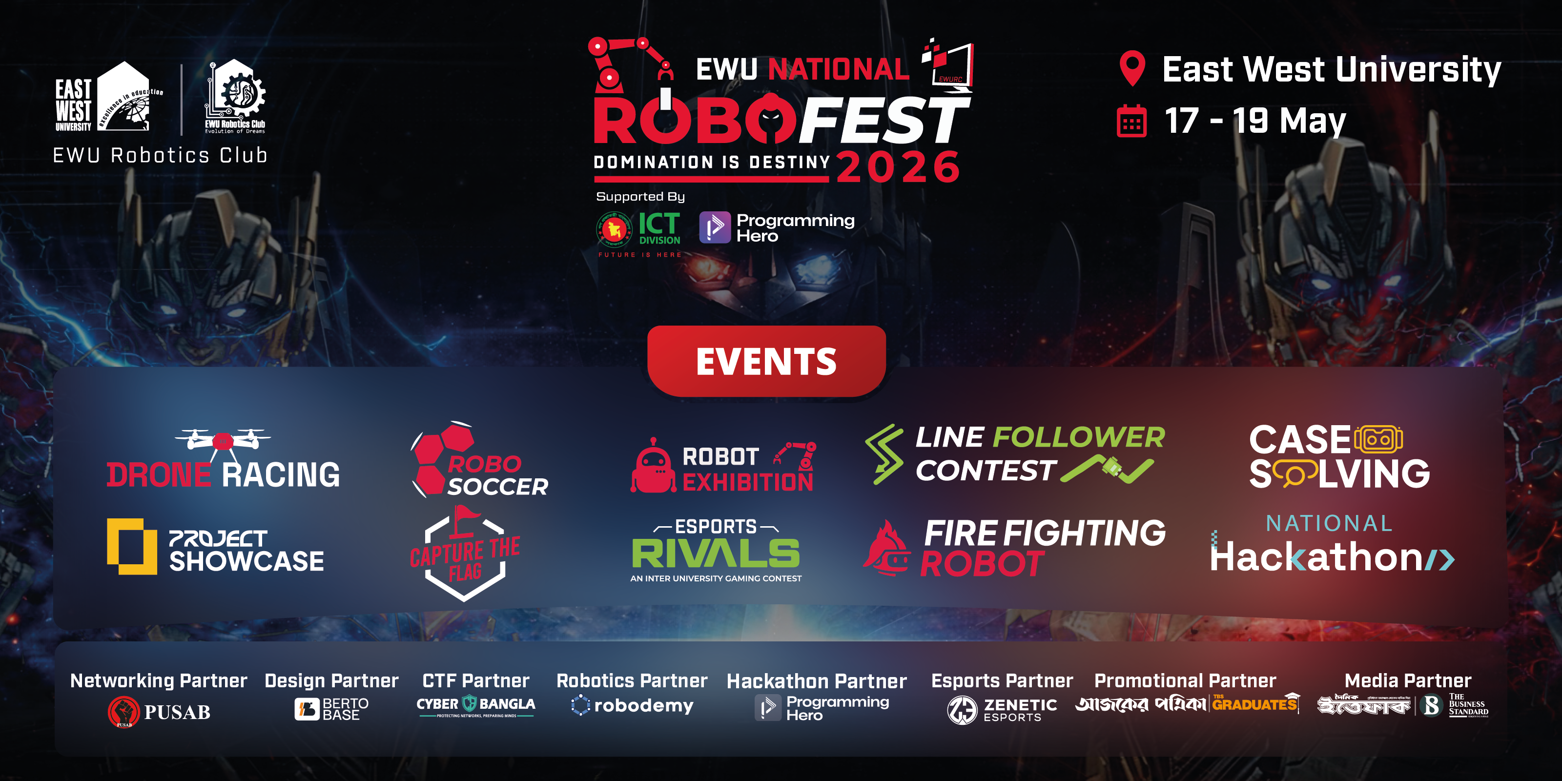 EWU National RoboFest 2026 Official Banner